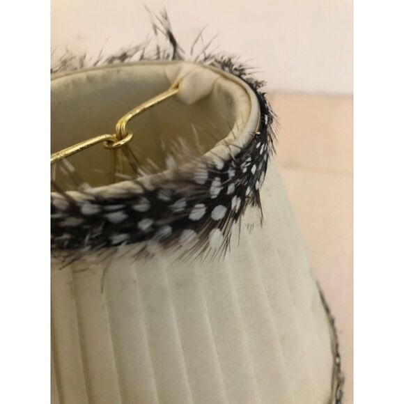 Vintage Feather Trim Mini Lamp Shade - Picture 2 of 3